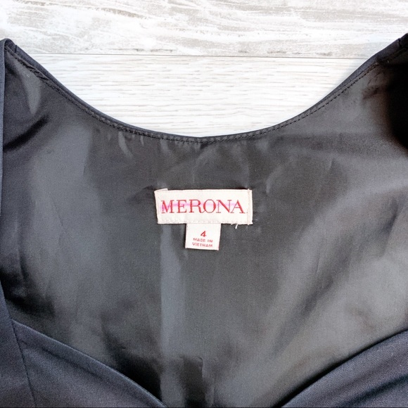 Merona Black Cap Sleeve Sheath Dress - Picture 5 of 6